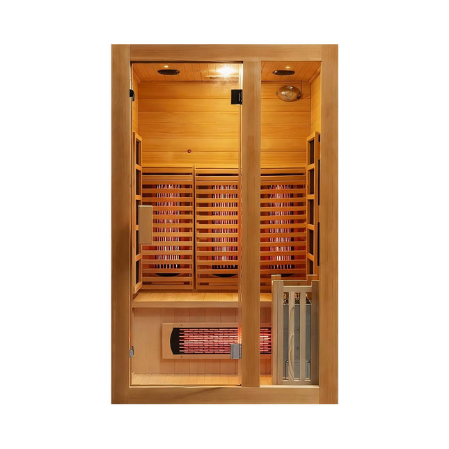Rövia Luma 2-Person Indoor Hybrid Sauna Room With Infrared And 3.5KW Steam Heater