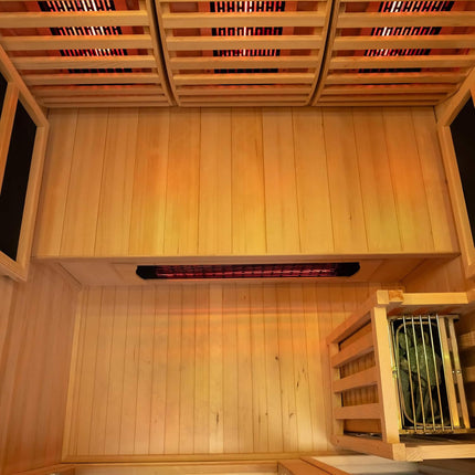 Rövia Luma 2-Person Indoor Hybrid Sauna Room With Infrared And 3.5KW Steam Heater