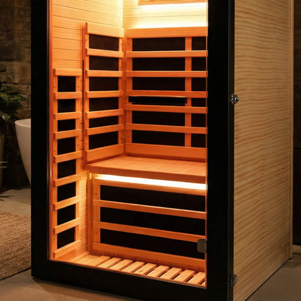 Thermora Solara Single-Person Chilean Pine Infrared Sauna Cabin